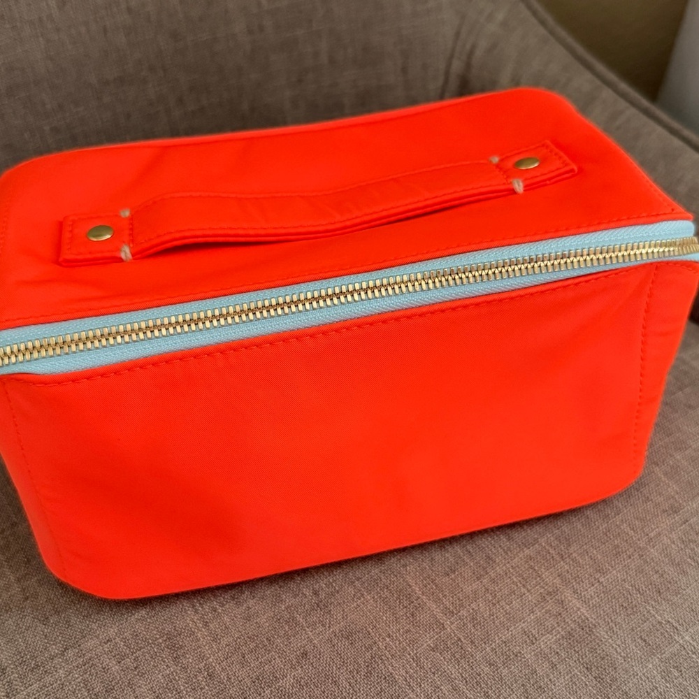 Clare V Vibrant Orange Cosmetic/Toiletry Pouch. Brand New